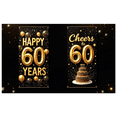 thumbnail image 5 of Gorgeous Golden Balloon Themed Birthday Banner for 60th Anniversary Party Background Backdrop Decoration Photography Props Party Supplies, 5 of 7