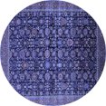 thumbnail image 1 of Ahgly Company Indoor Round Oriental Blue Traditional Area Rugs, 8' Round, 1 of 4