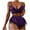 Purple, variant on Mefallenssiah Ladies Fashion Floral Print Erotic Lace Sexy Deep V Satin Sexy Camisole top Short Pajama Suit