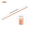 thumbnail image 2 of Uxcell Pure Copper Round Rod Diameter Length Solid Copper Rod Lathe Bar Stock for Metal Craft 5 x 250mm 5pcs, 2 of 6