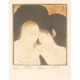 thumbnail image 2 of Maurice Denis 15x18 Black Ornate Wood Framed Double Matted Museum Art Print Titled - Woman Cherishes Young Man (1893), 2 of 5