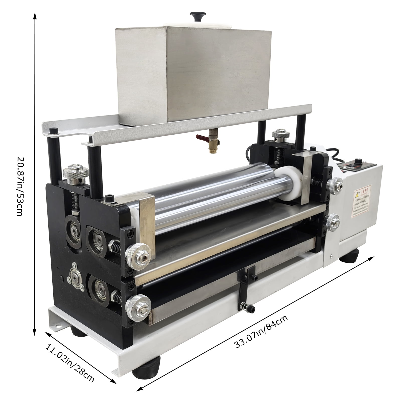 15.35IN White Glue Laminating Coating Machine Soft Roller Double-Sided Automatic 110V