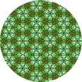 thumbnail image 1 of Ahgly Company Machine Washable Indoor Round Transitional Green Area Rugs, 3' Round, 1 of 7