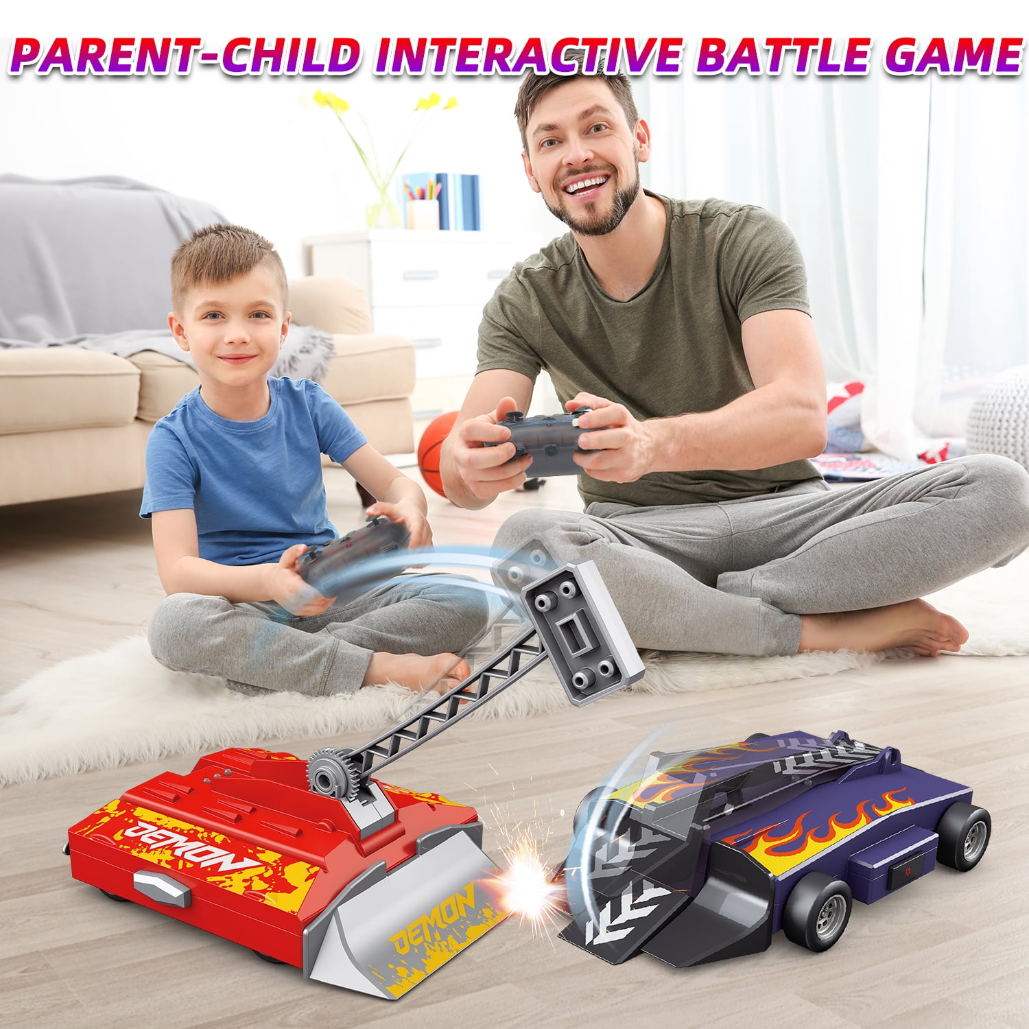 Remote Control Battle Robots, Interactive RC Fighting Robots Toys for Kids- 2.4Ghz RC Battle Bots with Arena, Combat Robots STEM Toys for Boys Girls