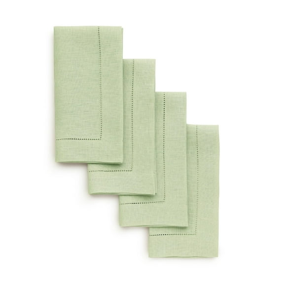 Servilletas de tela Solino Home, 4 unidades, 51 x 51 cm, lino verde salvia