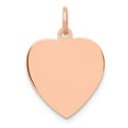 thumbnail image 1 of 14K Rose Polished Heart Shaped Disc Pendant in 14k Rose Gold, 1 of 2