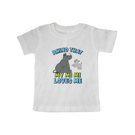 

Inktastic Rhino That My Mi Mi Loves Me with Cute Rhinos Gift Baby Boy or Baby Girl T-Shirt