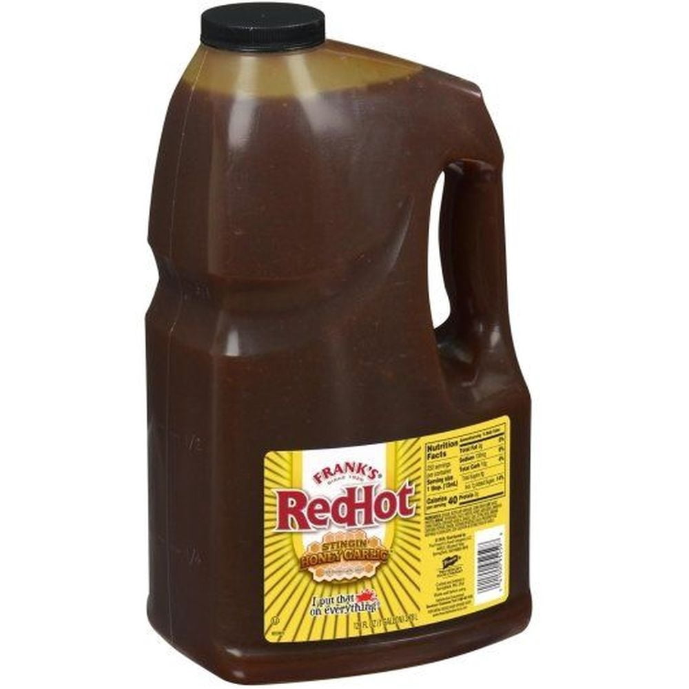 Franks RedHot Stingin Honey Garlic Hot Sauce, 1 Gallon -- 2 per Case.