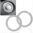 thumbnail image 1 of ZHAOCHENG Anillo de diamantes de imitación de cristal de 2 piezas para decoración de automóviles, decoración de arranque y parada de motor automático, calcomanía de anillo interior de cristal, 1 of 5
