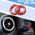 thumbnail image 2 of Unique Bargains Car AC Vent Ring Covet Trim for Chevrolet Camaro 2017-2021 Aluminum Alloy Red (Set of 7), 2 of 6