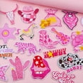thumbnail image 7 of 22pcs Pink Theme Iron on Patches Western Cowgirl Hat Tiger Lightning Sew on Embroidered Applique Repair Patch DIY Craft Accessories for Women DIY Clothes Backpack Jeans Decoration, 7 of 7