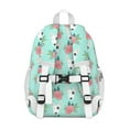 thumbnail image 3 of Bull Terrier Dog and Flower Florals Backpack for School,Cute School Bag,Schoolbag with Adjustable Shoulder Straps & Padded Back,15"x11.42"x5.5", 3 of 6
