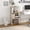 Beech & White, variant on HOMLUX 4-Tier 43.3" Corner Shelf, Open Shelves for Display and Storage, Perfect for Living Room and Office Organization, Black