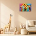 thumbnail image 2 of ZHONGYUTONG Giraffe Family Canvas Wall Art Colorful Animal Painting Prints Funny Giraffe Abstract Posters Wall Decor for Nursery Baby Room Framed (16.00" x 24.00"), 2 of 6