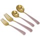 thumbnail image 2 of Juego de cubiertos Deepen Thicken, juego de cubiertos, para restaurante en casa, oro rosa, 2 of 8