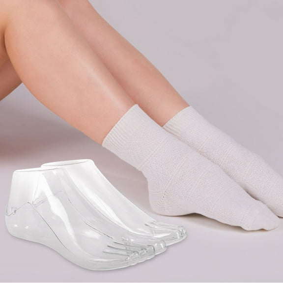 Amosfun 1 Pair Transparent Plastic Foot Model Stand for Displaying Socks, Shoes, Women’s Mannequin Feet Shape