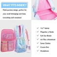 thumbnail image 5 of DAKIMOE School Backpack Book Bags Primary Middle School Bags for Teens Back to School Large Bookbags with Multi Pocket for 7-14 Years Pink, 5 of 5