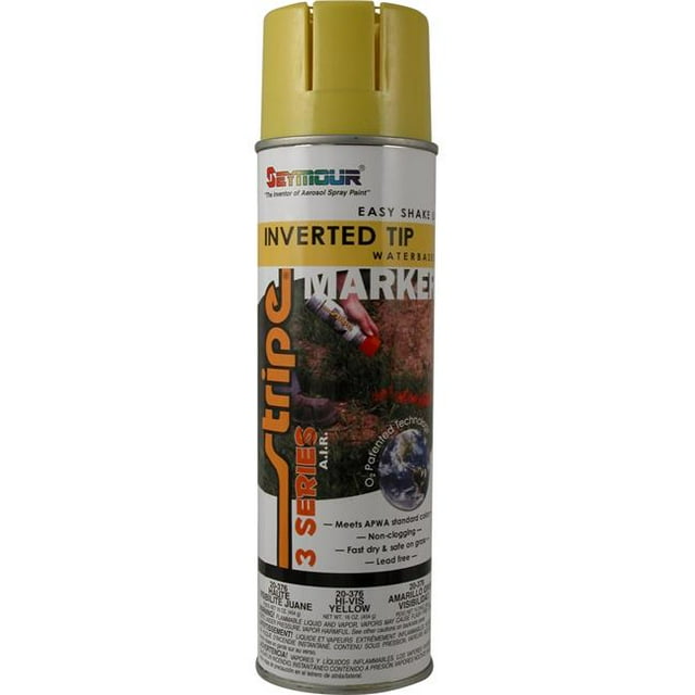 Seymour SM20-376 20 oz Inverted Tip Air Tech Marking Paint, Utility Yellow