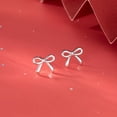 thumbnail image 3 of Solid 925 Sterling Silver Tiny Bow Earrings Stud for Women Teens Small Bowknot post Stud Earrings, 3 of 12