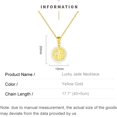 thumbnail image 2 of 14K Gold Necklace with Lucky White Jade Pendant, Unique Birthday or Birthday Gift for Women, Perfect for Wife or Girlfriend, 2 of 4