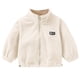 thumbnail image 1 of Gibobby Grandes NiñosAbrigo para niños de tamaño mediano Abrigo con cremallera Abrigo grueso de lana para niños Color de otoño e invierno Abrigo informal(Beige, 12-13 Años), 1 of 3