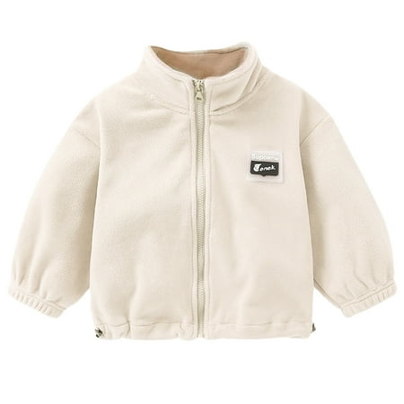 

EHQJNJ Girls Outerwear Jackets and Coats Mid Sized Child Coat Zipper Coat Children s Thick Coat Autumn and Winter Color Casual Long Sleeve Stand Collar Solid Color Coat 14-15 Years