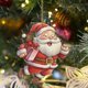 thumbnail image 4 of Fiudx Ofertas del día Adorno de Papá Noel para árbol de Navidad, colgante plano de acrílico para decoración de árbol de Navidad, 4 of 5
