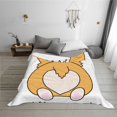 thumbnail image 6 of KLL Prince Corgi Dog Print Fleece Throw Blanket, Horizontal Fleece Bedding Cute Soft Blankets Comfy Fleece Flannel Plush Home Decor for Couch & Bed -60"x50", 6 of 9