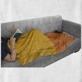 thumbnail image 6 of African Soft Flannel Fleece Throw Blanket, Teenage Girl Face Profile Abstract Sunset Calm Evening, Cozy Plush for Indoor and Outdoor Use, 50" x 60", Orange Salmon Dark Brown, by Ambesonne, 6 of 6