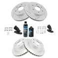 thumbnail image 2 of TRQ Front & Rear Ceramic Brake Pad Performance Rotor & Hardware Kit w/Chemicals BKA16243, 2 of 6