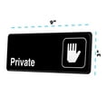 thumbnail image 2 of Alpine "Private" Sign, 9 in. x 3 in., Office Wall Décor, Indoor and Outdoor Use, Self Stick, 2 of 5
