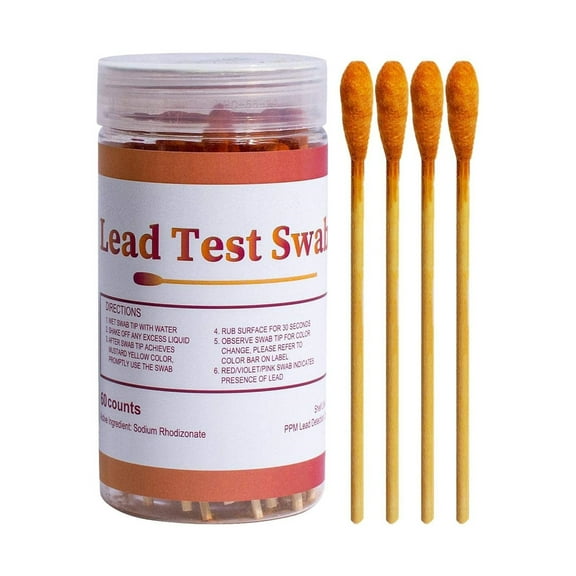 HEMLBOYW 30Pcs t Lead Test Swabs Result in 60 Second for Dishes Jewelry Wood Sensitive Rd Lead Testing Swabs Paper
