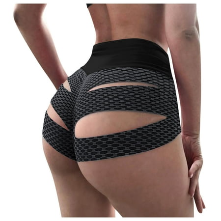 

Yoga Shorts Women Fashion Pure Color Pole Shorts Brief Knicker Cut Out Panties Dance Wear Maternity Yoga Shorts with Pocket