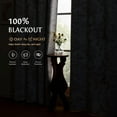thumbnail image 3 of Floral  Blackout Curtains 84 Inches Long 2 Panels for Bedroom Living Room Pink White Farmhouse Dusty Rose Flower Patterned Room Darkening Thermal Grommet Window Treatments Drapes, 50X84, 3 of 9