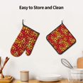 thumbnail image 6 of Bingfone Flying Black Bat Print Oven Mitts Pot Holders Set 2 PCS for Kitchen for Cooking Grilling Baking BBQ Pot Holders Cook Essentials, 6 of 7