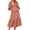 B, variant on Lispipm Spring Long Puff Sleeve Maternity Dress for Women Square Neck Floral Midi Dress for Ladies Summer Travel Vacation M Red