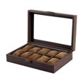 thumbnail image 4 of Caja de almacenamiento para relojes con tapa transparente, vitrina de regalo, protección para relojes, a prueba de polvo, decoración del hogar. 10 ranuras, 4 of 9