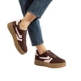 thumbnail image 6 of LUCKY STEP Classic Platform Sneakers Fashion Retro Casual Shoes,Brown/Pink,Womens, 6 of 6