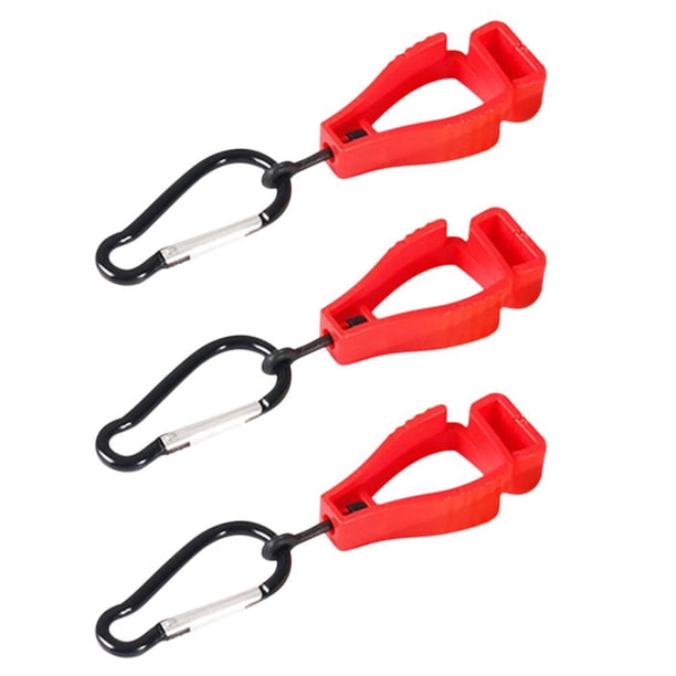 Guante Grabber Abrazadera Clip de seguridad Soporte Colgador Colector Trabajo Rojo 3 piezas FLhrweasw Nuevo