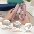 thumbnail image 3 of Caja de anillos de terciopelo Uxcell, estuche de joyería de viaje organizador de anillos con 11 compartimentos para propuesta de regalo de Navidad para mujeres, blanca, 3 of 7