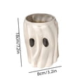 thumbnail image 3 of Halloween Ghost Ceramic Flowerpot and Candy Storage Bucket, Matte White Resin Ghost Planter, Desktop Halloween Decoration Ornament for Home and Parties, 3 of 6