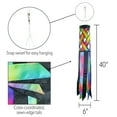 thumbnail image 7 of In the Breeze 5215 — Jewel Diagonal Weave 40" Windsock — Colorful Lattice Windsock with Color-Coordinated Tails, 7 of 7