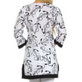 thumbnail image 2 of Sakkas Anchor Cotton Long Sleeve Tunic Blouse - White - 3XL, 2 of 4