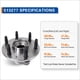 thumbnail image 5 of PAROD Par 513277 Conjunto de buje y cojinete de rueda delantero/trasero compatible con Buick Enclave 08-17 09-17 Chevy Traverse 07-16 GMC Acadia 07-10 Saturn Outlook 6 lengüetas con ABS, 5 of 9