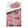 thumbnail image 2 of Shiba Inu Dog and Flower Floral Duvet Cover and Pillowcase Set for Single Bedding, Bedroom Accessories for Kids Teens, 2 of 5