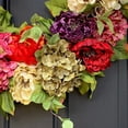 thumbnail image 4 of Spring Summer Peony Hydrangea Farmhouse Welcome Wreath for Front Door Indoor Outdoor Wedding Decoration, 4 of 9