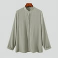 thumbnail image 5 of INCERUN Men's Long Sleeve Casual Solid Color Tops Button Down Dress Shirts, 5 of 6