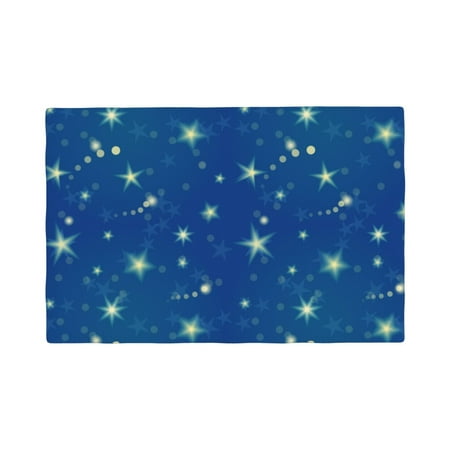 

Placemats Set of 4 aesthetic shiny stars night sky blue Heat Resistant Non - Slip Place mats Waterproof table mat for Kitchen Dining-6片装