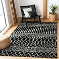 thumbnail image 2 of SAFAVIEH Tulum Glen Moroccan Geometric Area Rug, 6' x 9', Black/Ivory, 2 of 7
