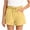 Yellow, variant on SHTXOZHI Solid Color Shorts for Girls Elastic High Waisted Shorts Cute Tie Casual School Uniform Shorts with Pockets